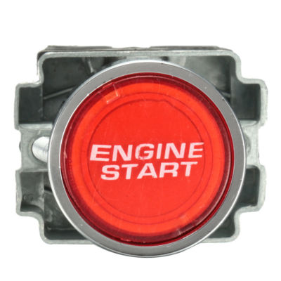 12V Red LED Illuminated Starter Button Momentary Start Switch Starter ...