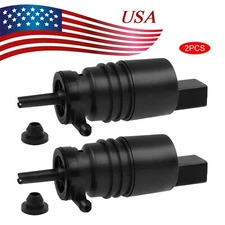 For BMW E46 E38 E39 X3 E53 Set of 2 Windshield Washer Pump
