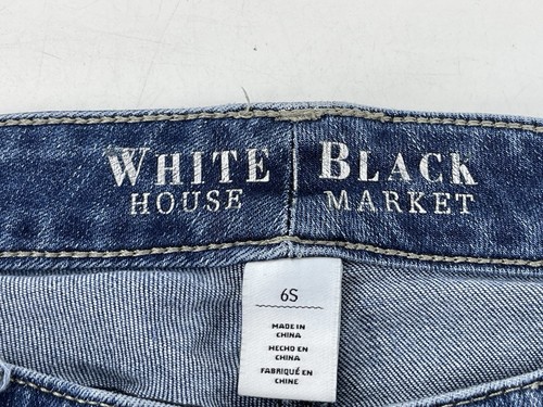 White House Black Market Skinny Stretch Jeans Womens Size 6 S Blue Denim 30X26 - Picture 3 of 11