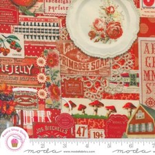 Moda CURATED IN COLOR 7460 12 Red Cheater Print CATHE HOLDEN Quilt Fabric