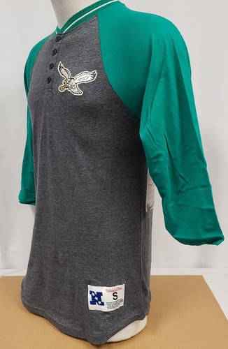 Brand New Men's M+N NFL Philadelphia Eagles 4-Button Henley Half Sleeve Shirt- S - Picture 3 of 4
