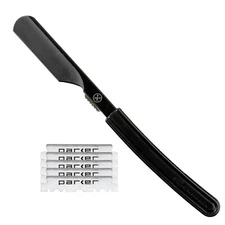Parker Director Black Stainless Steel Straight Edge Barber Razor Kamisori Style