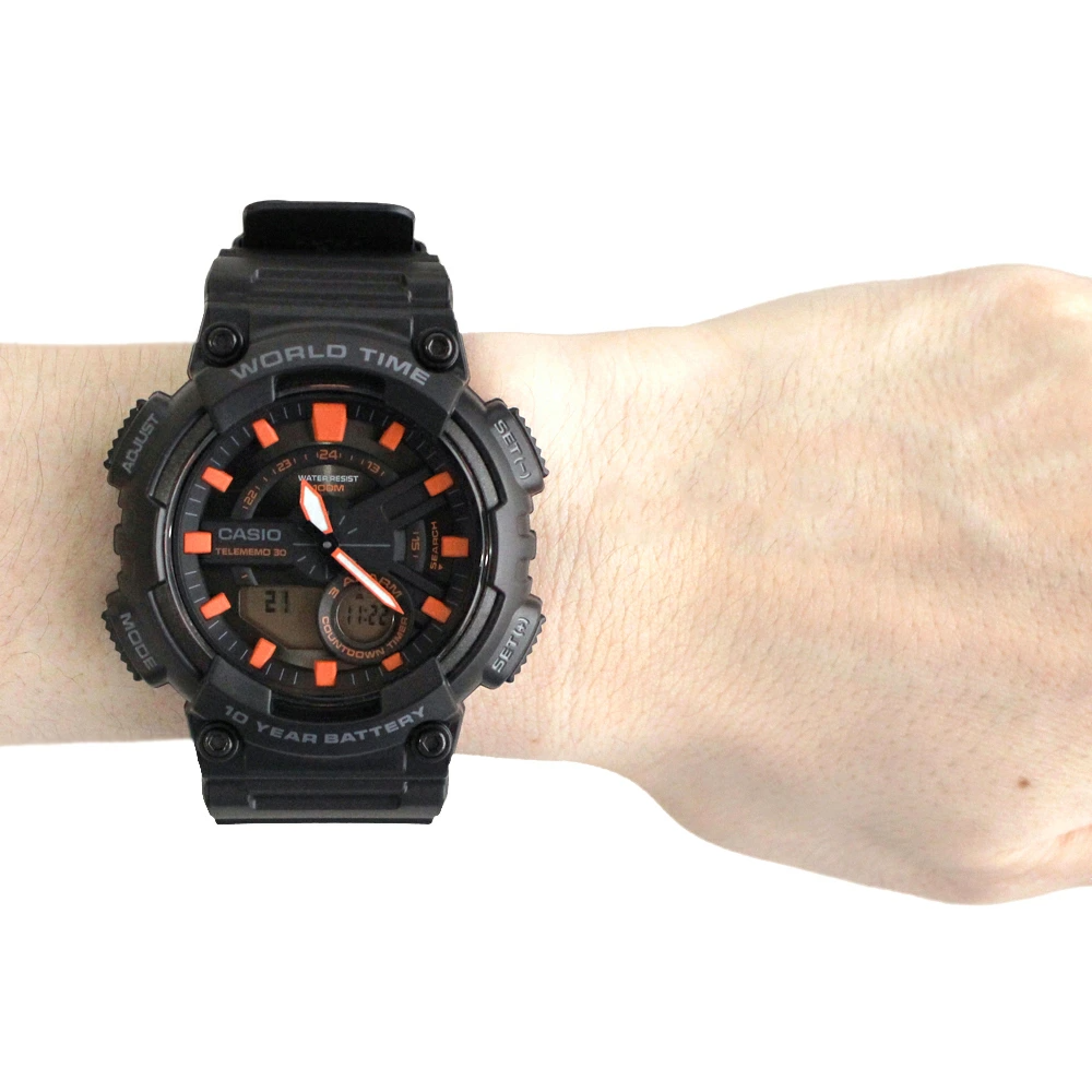 Casio Orologio AEQ110W-1A2 - Anadigitale Al Quarzo - Impermeabile 100m - Cronometro E Allarme - Uomo - 4