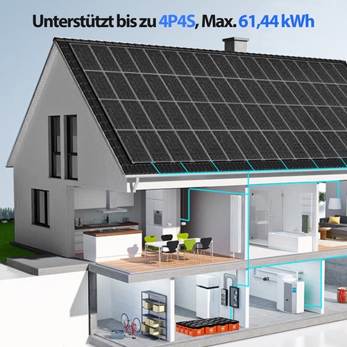 12V 300Ah Bluetooth LiFePO4 Lithium Batterie Statusanzeige mit led light 7680WH - Bild 6 von 8