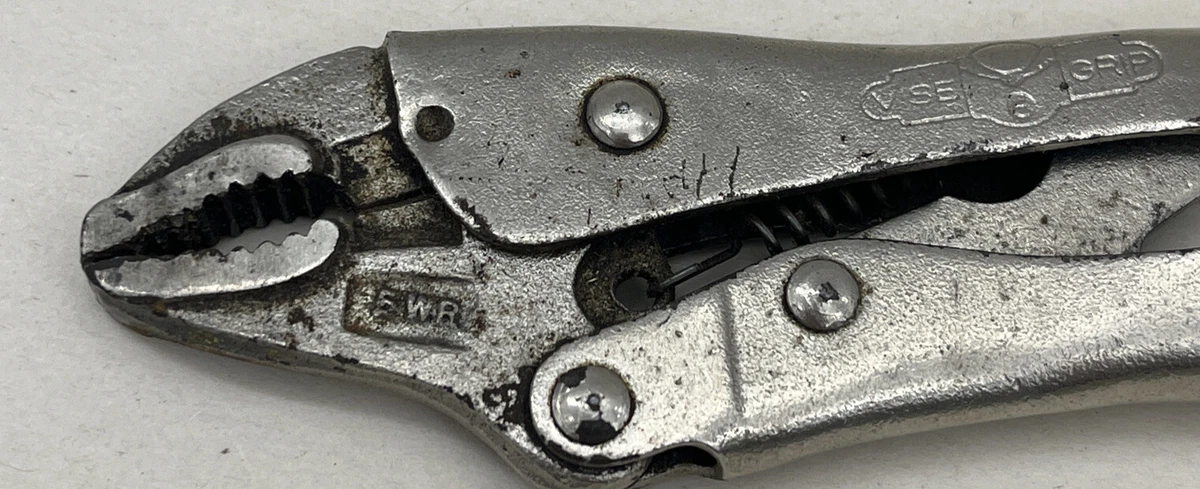 Vintage PETERSEN Vise Grip 5WR Curved Jaw Locking Pliers Dewitt USA 5