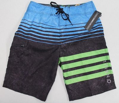 O'NEILL Lennox Cargo Swim Suit Trunks Mens Black Blue Green $42