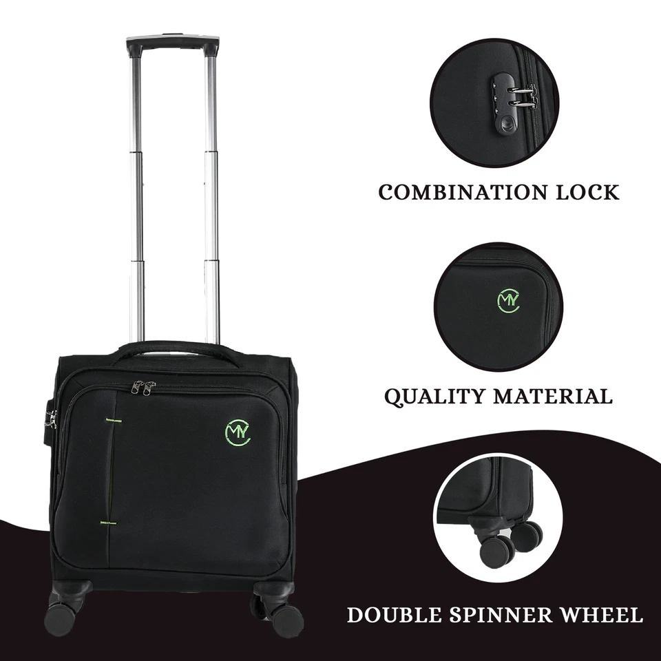 Laptop Briefcase Pilot Bag Business Office Wheeled Trolley Case Travel Cabin Bag - Image 2 of 4