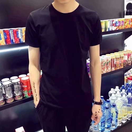 Men's Trend Retro Fashion Solid With Spring And Summer Short Sleeve T-shirt - Picture 12 of 18