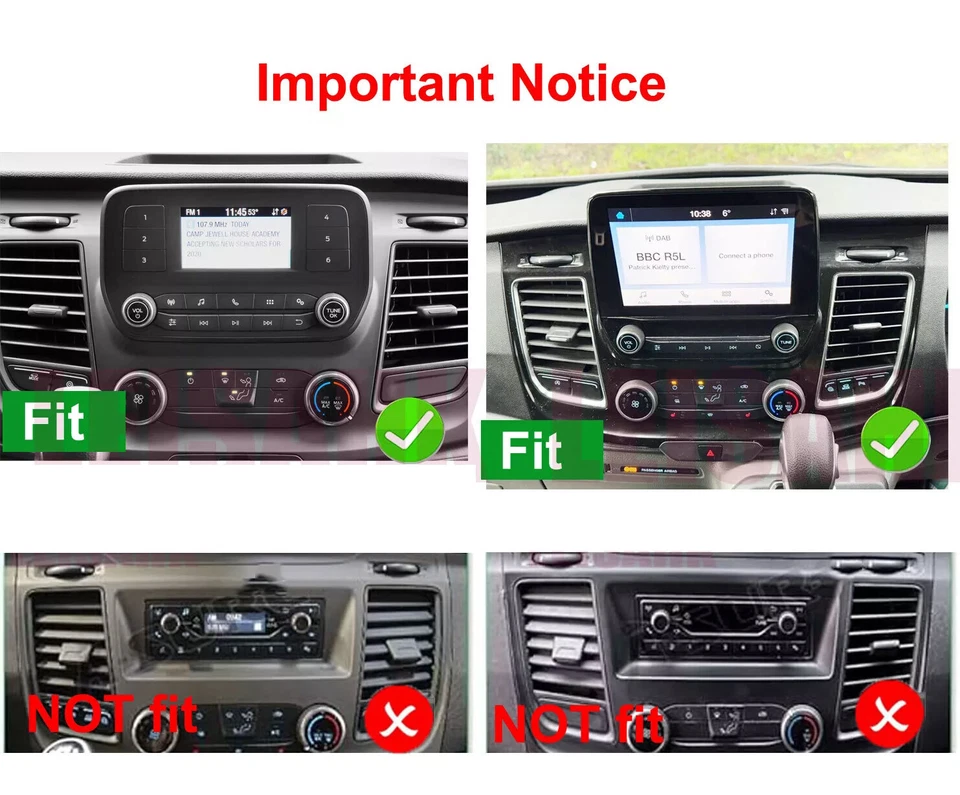 Carplay Radio For 2020-2024 Ford Transit 150 250 350 WiFi Android 14 RDS GPS Nav - Image 3 of 4