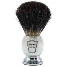 Parker Safety Razor Handmade Premium Black Badger Shaving Brush - Marbled Handle