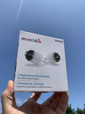 BRAND NEW Munchkin 2 Replacement Brush Heads SHINE BOTTLE BRUSH   sj8j1