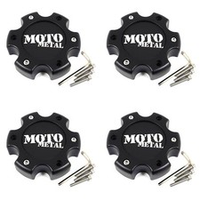 4 Moto Metal Matte Black Wheel Center Hub Caps For 6x5.5139.7135 Mo961 Mo964