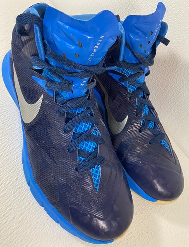 Nike Lunar Hyperquickness Basketball Sneakers Hightop Size 9.5 Blue-652775-404