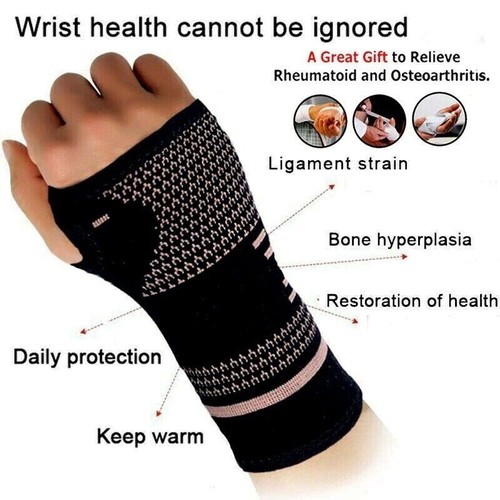 PEDIMEND™ Wrist Support Arthritis Copper Brace Sleeve Glove For Men Women 1PC UK - 第 2/15 張圖片