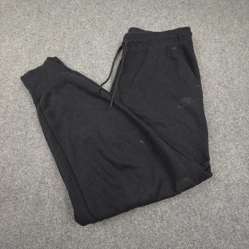 Nike Track Pants Mens LARGE black Tech Fleece Activewear Jogger cotton Size L