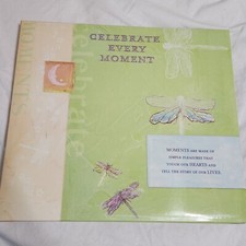 NEW Flavia 12x12 PostBound Expandable Scrapbook Album Green Dragonfly 10 Pg FLAW