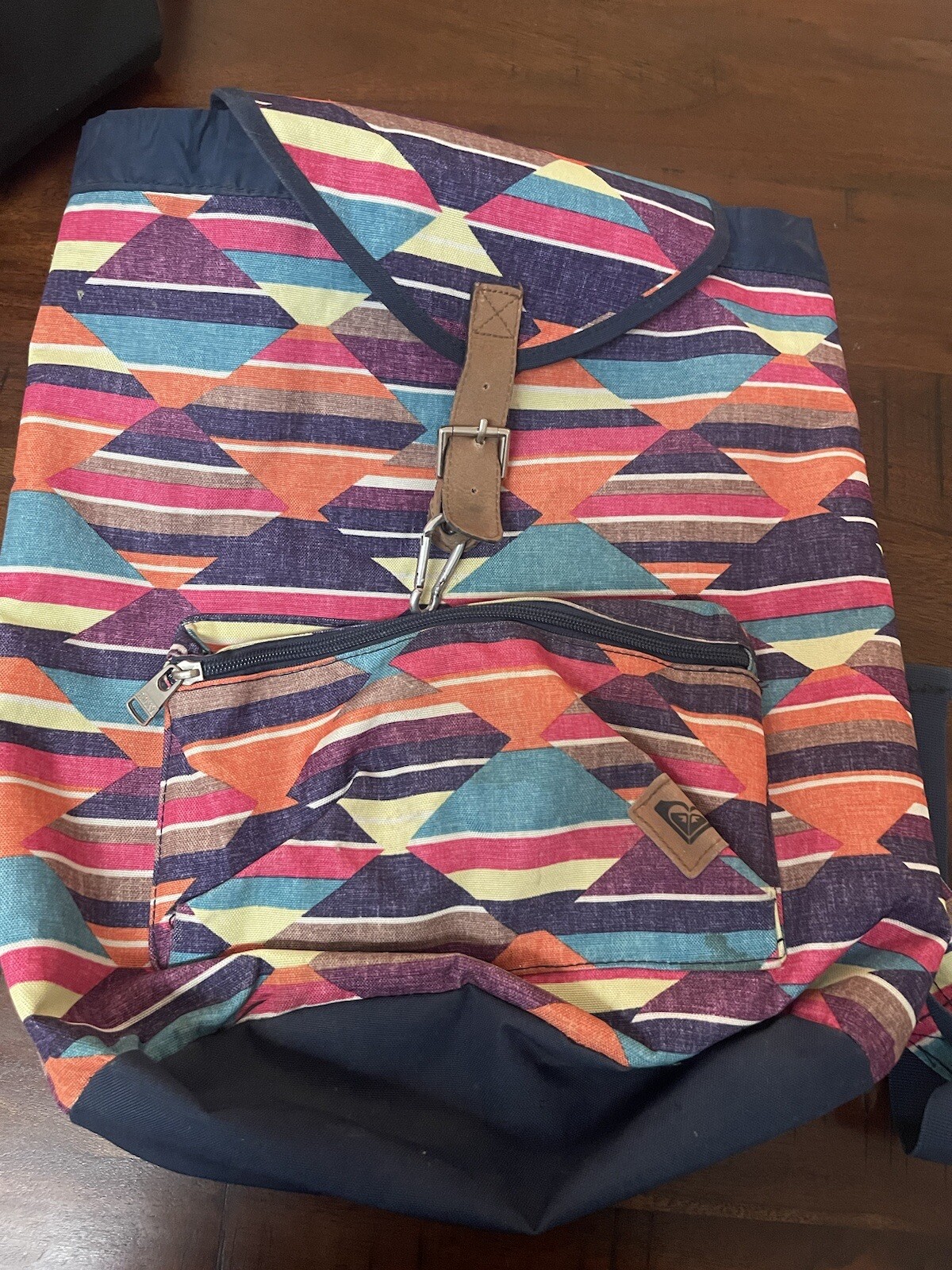 Roxy Multicolored Backpack Book Bag Bohemian Styl… - image 12