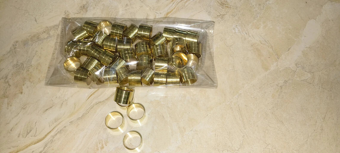 50 Solid Brass Ferrules Collars Ring Shaft Walkin… - image 6