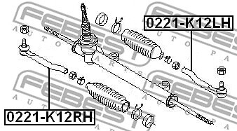 0221-K12LH FEBEST Tie Rod End for NISSAN
