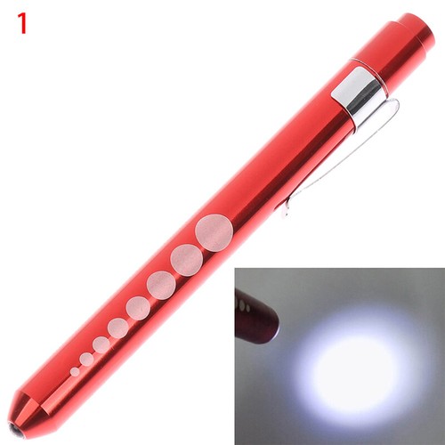 LED Flashlight Work Light First Aid Pen Light Torch Lamp Pupil Gauge Measuremexb - Imagen 14 de 27