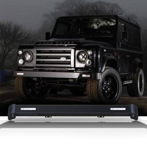 Front Bumper WITH Ring LED Lights Caps for Land Rover Defender 110/90 1993-2016 - Picture 3 of 5