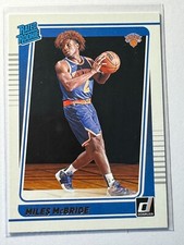 Miles McBride RC 2021-22 Panini Donruss Rated Rookie New York Knicks #224 b