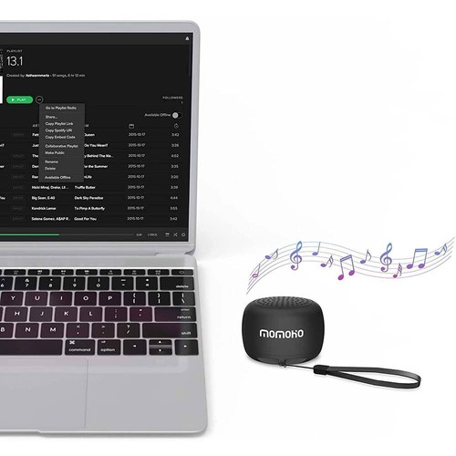 Mini Bluetooth Lautsprecher Kabellos Tragbar Wiederaufladbar Schwarz Spritzwassergeschützt - Bild 4 von 7