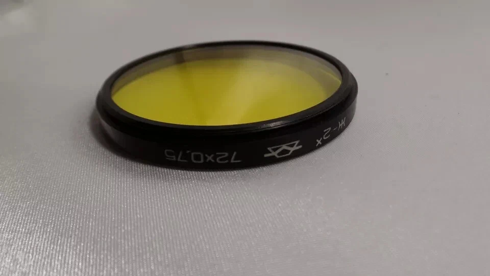 a Yellow-2x KMZ 72x0.75mm Vintage Russian Light Filter 72mm cap for Lens 1142 - Image 2 of 2