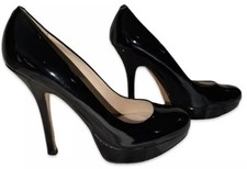 Joan & David Black Patent Leather Stiletto Pumps SZ 6, Heel 4.5”