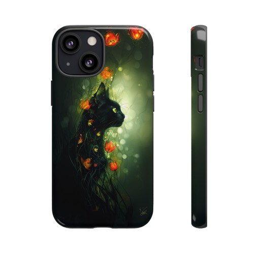 Cat Green Forest Flower Vines Phone Case for iPhone, Samsung Galaxy, Pixel - 第 72/175 張圖片