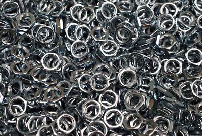 100 Qty Hex Panel Nuts 3/8 ID -32 Extra Fine Thread - Zinc Plated 3/8-32 x 3/32