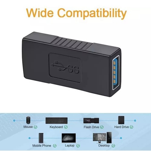 New USB 3.0 A Female to Female Converter Adapter Connector Coupler Cable. X9R2