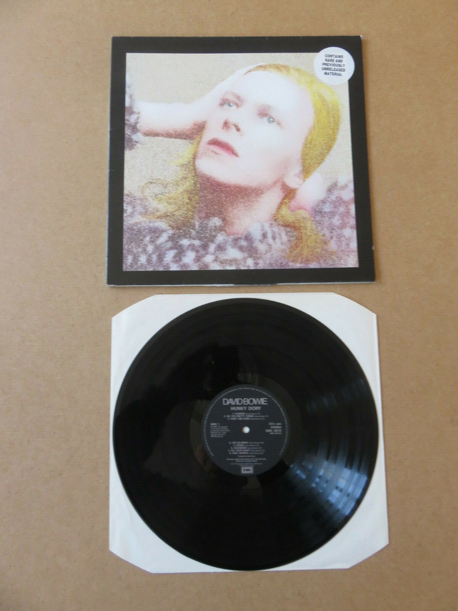 DAVID BOWIE Hunky Dory GATEFOLD 1990 UK REMASTERED LP & BONUS