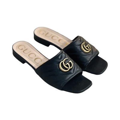 GUCCI★GG Marmont レザー ミュール キルティング ブラック s-l400.jpg