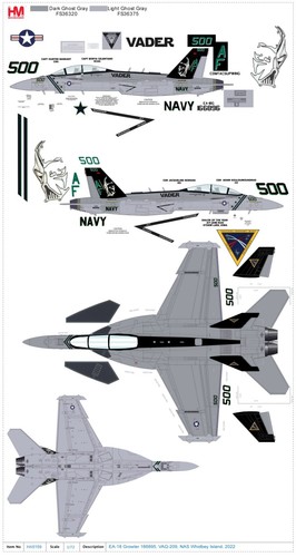 Hobby Master HA5159, EA-18 Growler 166896, VAQ-209, US Navy, 2024, 1:72 - Picture 9 of 11