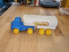 Vintage Viking Toys Sweden Plastic Blue and White Vehicle - Selling As Is