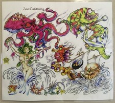 Tattoo Studio Shop Flash Single by Joe Capobianco Ocean Pirate 11"X12.5" Print