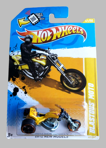 Hot Wheels ¡MOTO EXPLOSIVA! Triciclo de motocicleta amarillo 2012 nuevos modelos #41/247 1'64 - Imagen 3 de 12