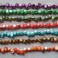 Natural Baroque Potato Freshwater Loose Pearl Beads 15"