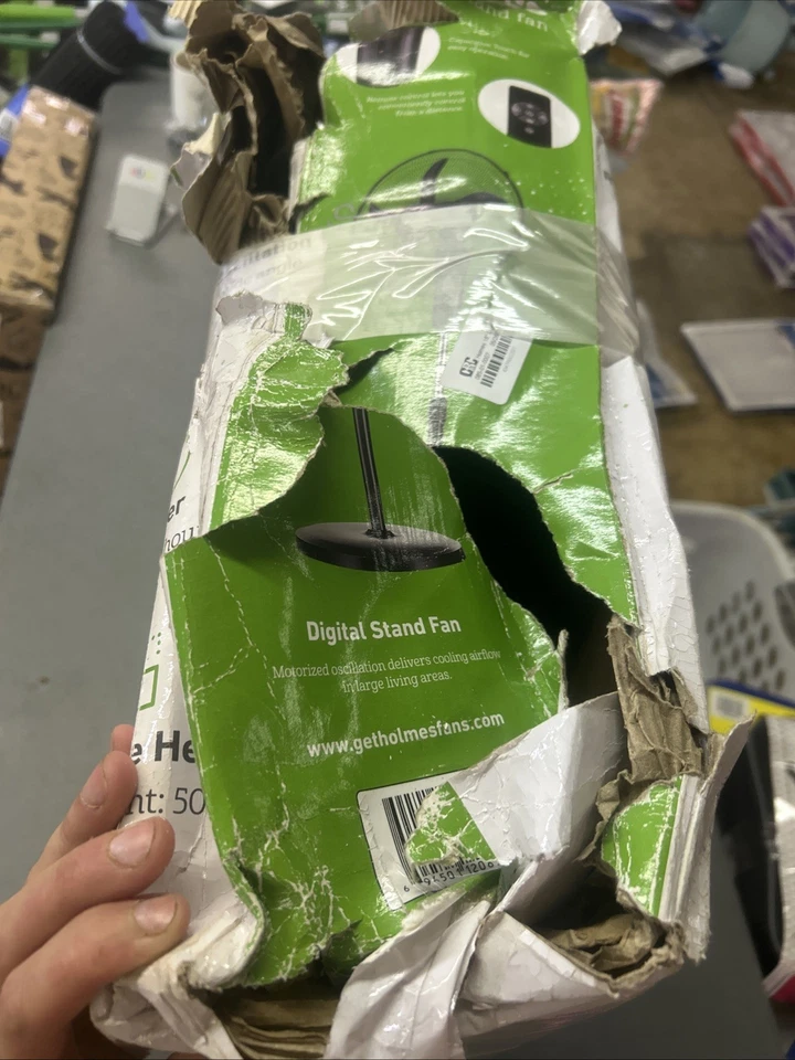 Holmes 18” Digital Stand Fan with Remote, Adjustable Height Box Damaged - Image 3 of 4