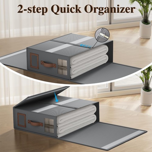 6 Pack Bed Sheets Organizers And Storage (King Size),Foldable Sheet Organizer... - Picture 8 of 8