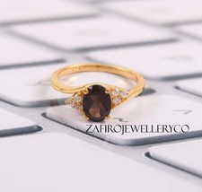 Natural Quartz, Silver Jewelry, 925 Sterling Silver, Anniversary Ring, Gift Her