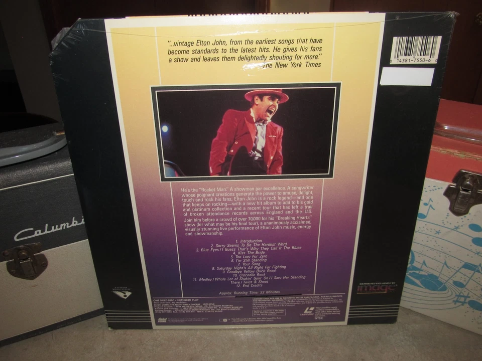 SEALED - ELTON JOHN THE NIGHT TIME CONCERT LASERDISC 1984 SEALED! - Image 2 of 2