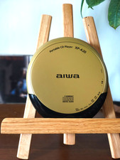 Aiwa XP-A20 Portable CD Player DSL Vintage Black LCD Repaired Tested Working OK