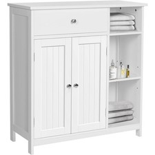 Mobile da Bagno Armadietto da Terra Autoportante Armadio con 2 Ante 75x30x80cm