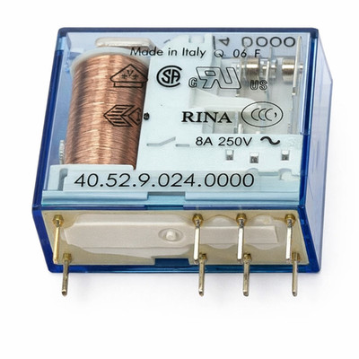 Finder Steckrelais 40.52.9.024.0000 PCB relay 24VDC 8A 250V 2CO-DPDT blau