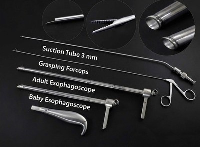 New Surgical Esophagoscope Esophagoscopy Endoscope Reusable 5 PCs Set