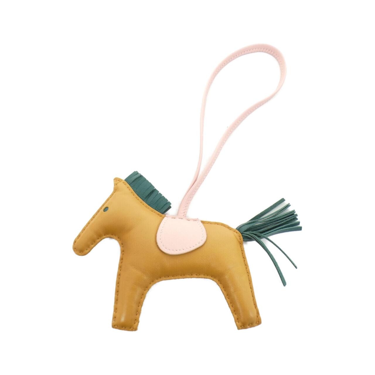 Authentic HERMES Rodeo Bag Charm MM 064930CA in Premium Leather