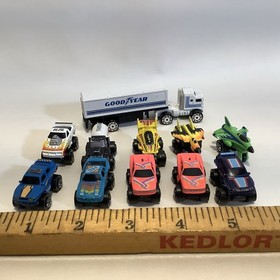 Late 1980s Micro Machines LOT Of 11 W/ Semi Cars 2 Airplanes Road Champs Galoob