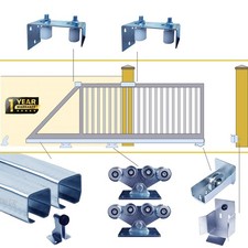 TRACKLESS CANTILEVER Sliding Gate Kit - 4m Tracks, Rollers, Guides, Stopper